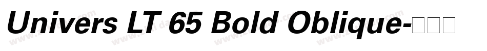Univers LT 65 Bold Oblique字体转换